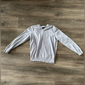 Massimo Dutti Blue V-Neck Sweatshirt